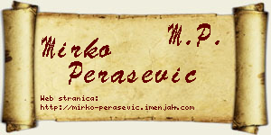 Mirko Perašević vizit kartica